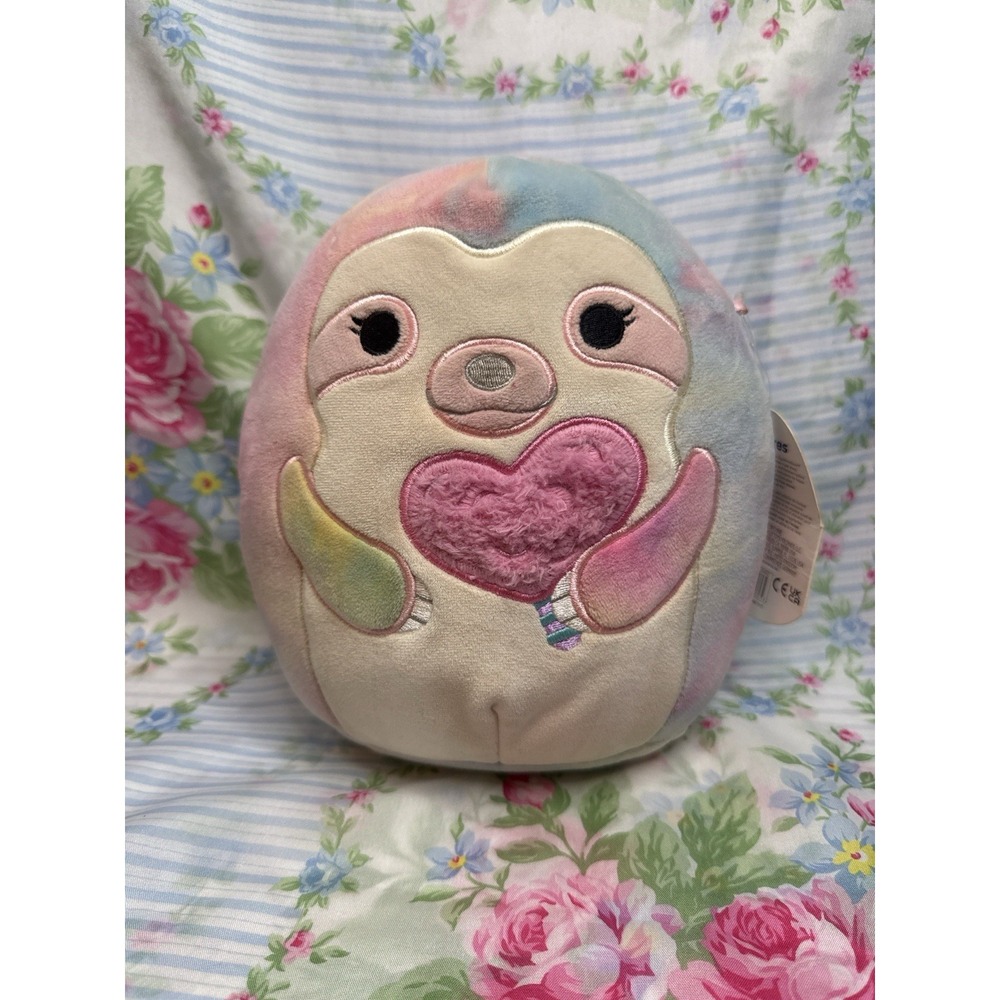 Squishmallow Whim The Rainbow‎ Sloth 8" Plush-Valentines Day Plush, Has Tags